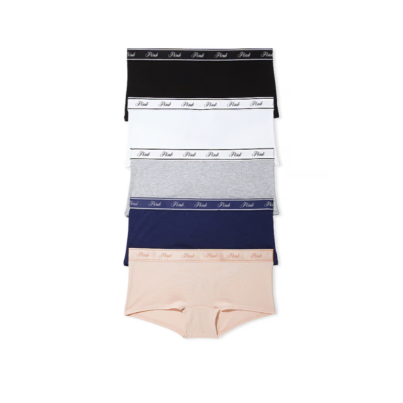 Набір трусиків 5-Pack Logo Cotton Boyshorts Panties Basic