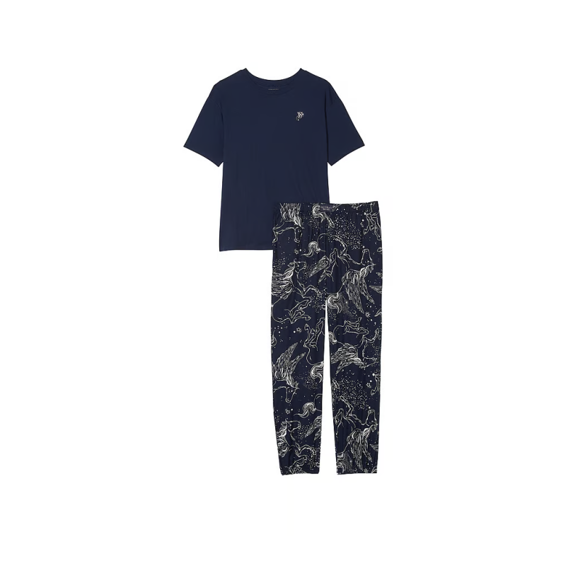 Піжама Flannel Tee-Jama Set Noir Navy Pegasus