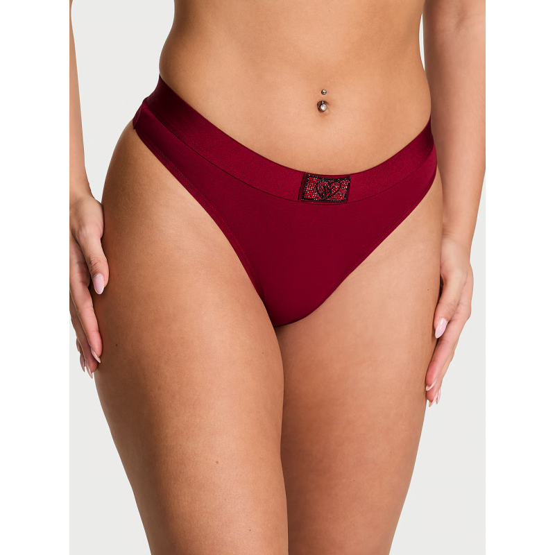 Трусики Logo Cotton Heart Shine Patch Thong Panty Kir