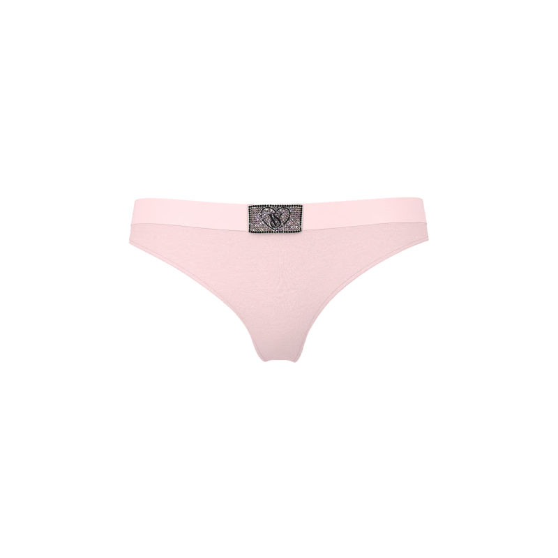 Трусики Logo Cotton Heart Shine Patch Thong Panty Bermuda Pink