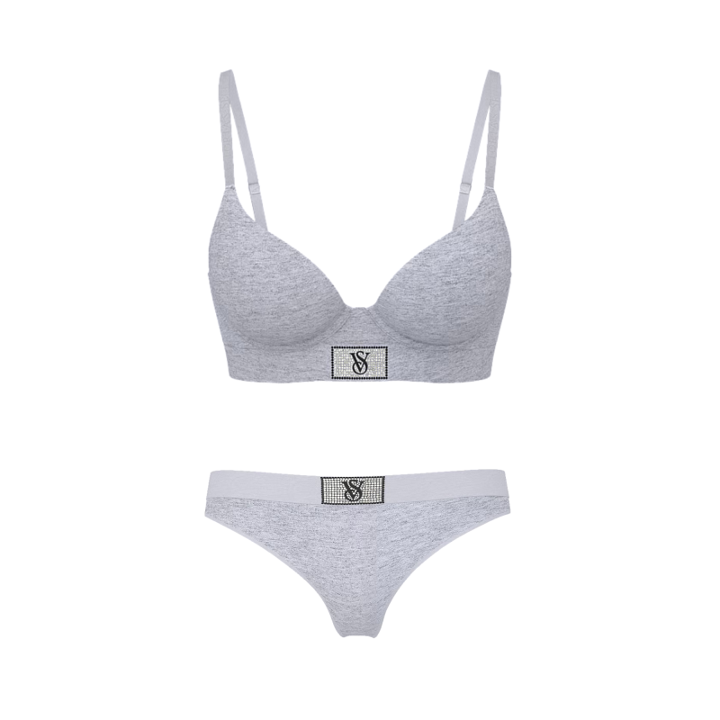 Комплект білизни Perfect Shape Shine Patch Push-Up Bra Grey