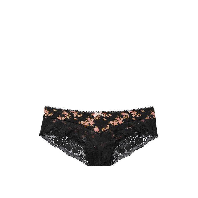Трусики Body by Victoria Hiphugger Lace Black Flowers