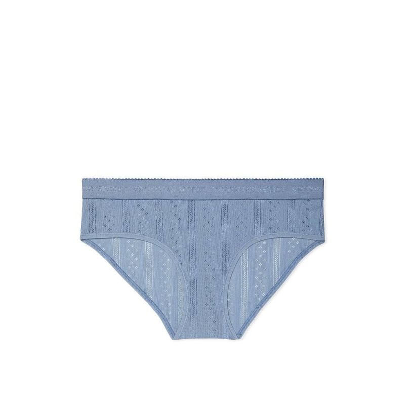 Трусики Logo Waist Pointelle Hiphugger Faded Denim