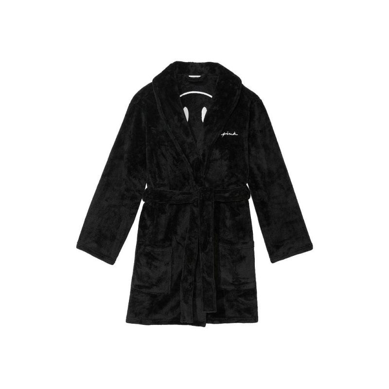 Плюшевий халат Fluffy Robe Black