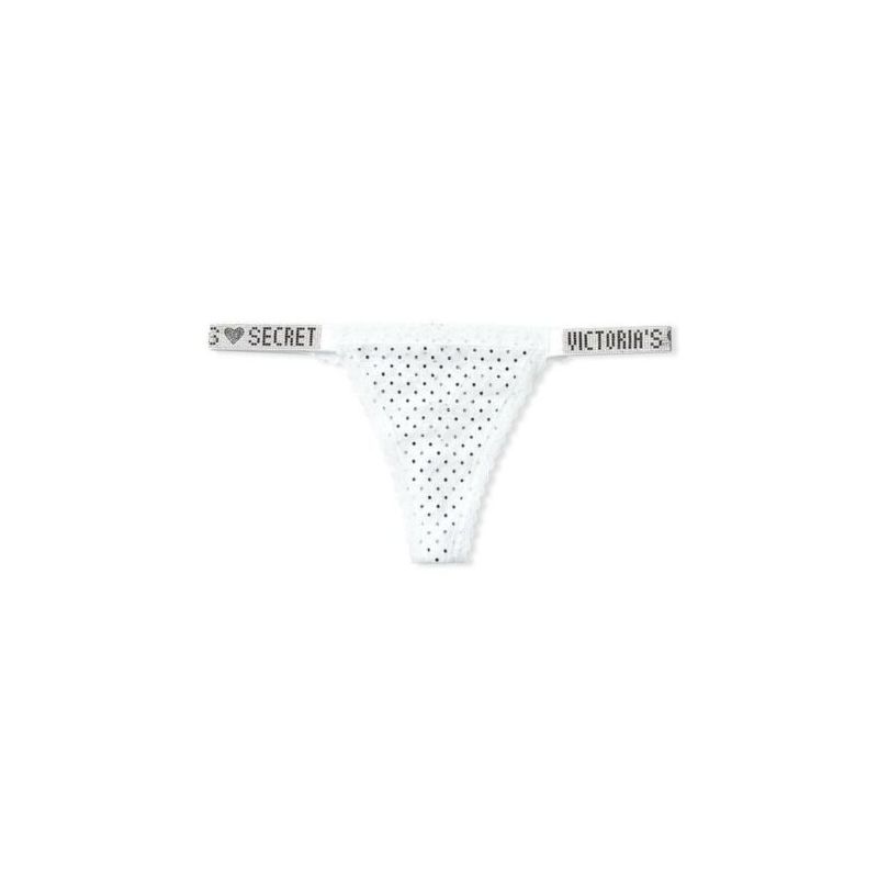 Трусики The Lace Shine Strap Thong Panty Polka Dot