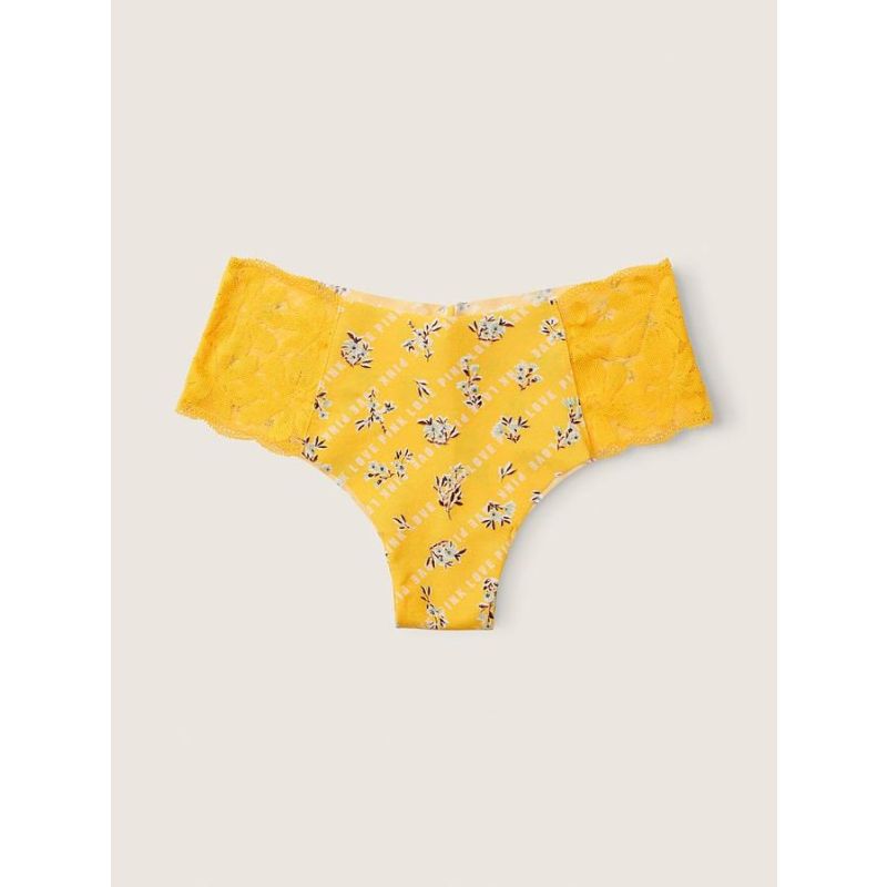 Жіночі трусики No-show Lace Cheekster Yellow Floral Logo