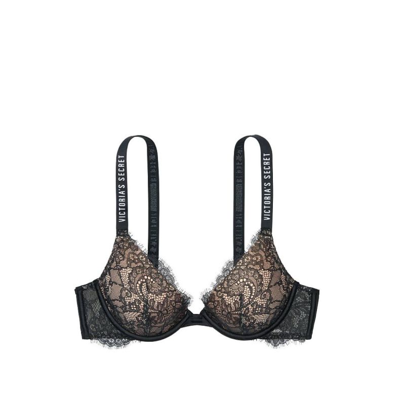 Бюстгальтер Lightly Lined Demi Bra Black Pink