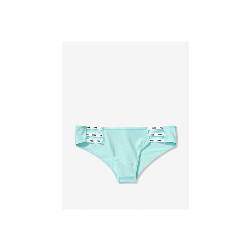 Трусики PINK Mini Logo Strappy Cheekster Panty Blue