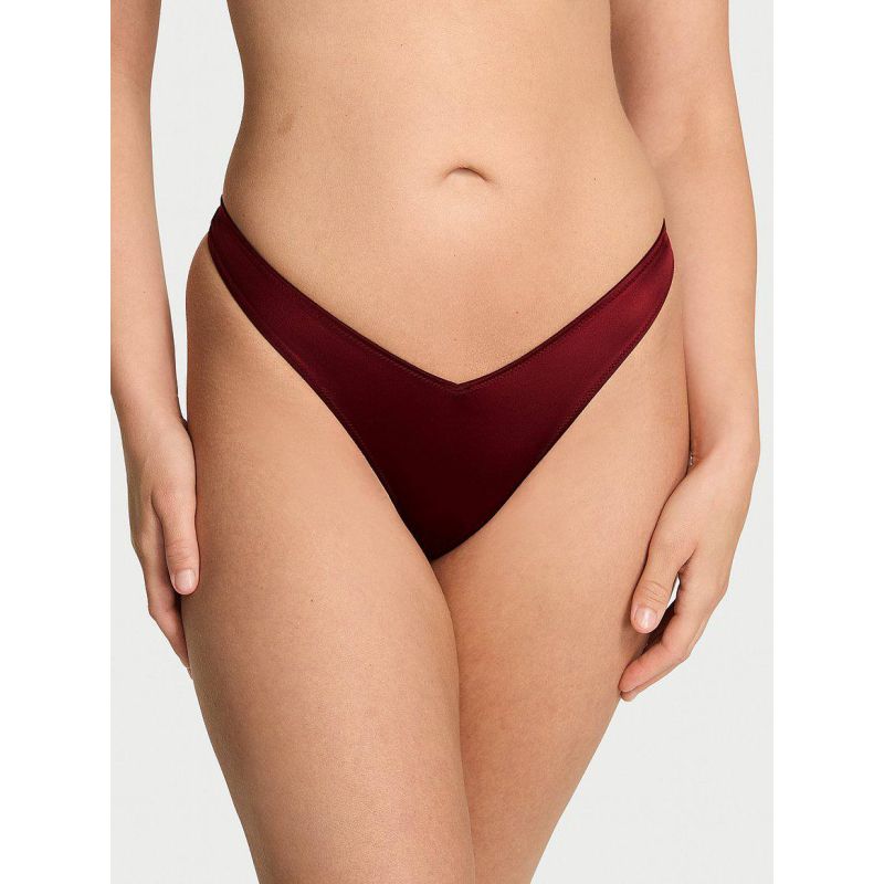 Трусики Strappy-Back High-Leg Thong Panty Sangria Red