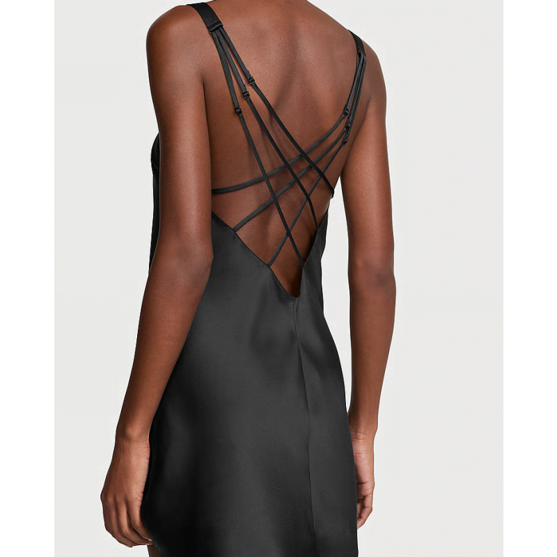 Нічна сорочка сатинова Scattered Shine Strap Satin Strappy-Back Slip VS