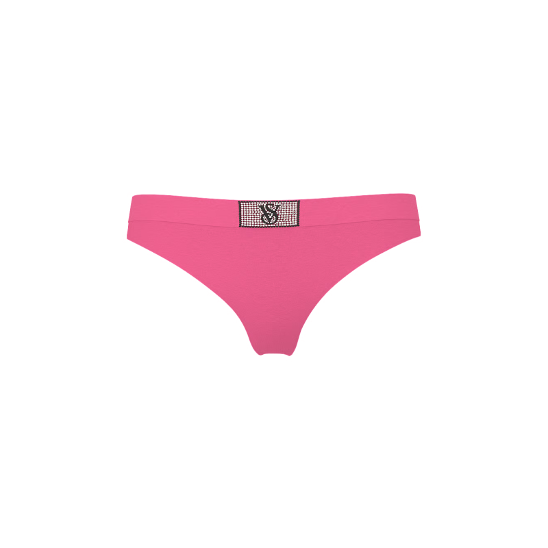 Трусики Logo Cotton Shine Patch Thong Panty Rose Garden Pink