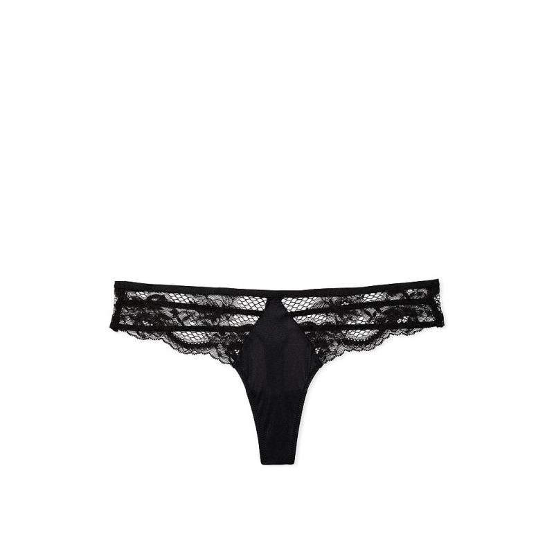 Трусики Lacie-Trim Thong Panty Black