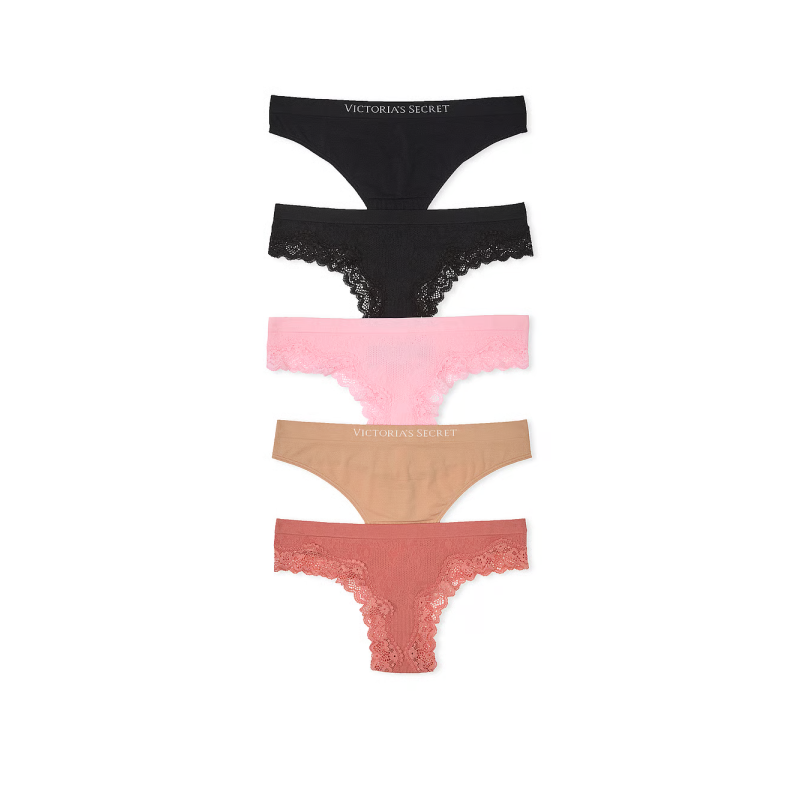 Набір жіночих трусиків 5-Pack Seamless High-Leg Brief Thong