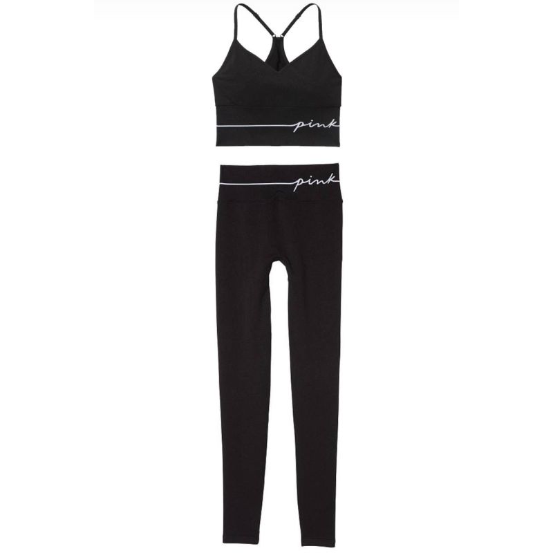 Комплект для спорту Seamless Longline Sports Bra Black