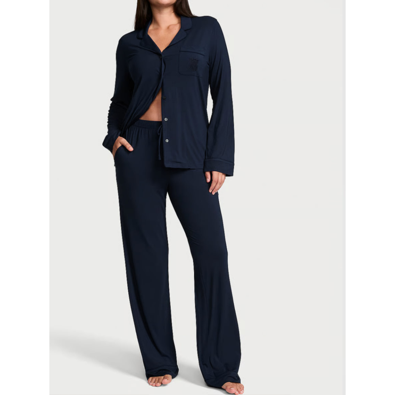 Піжама Modal Long Pajama Set Noir Navy