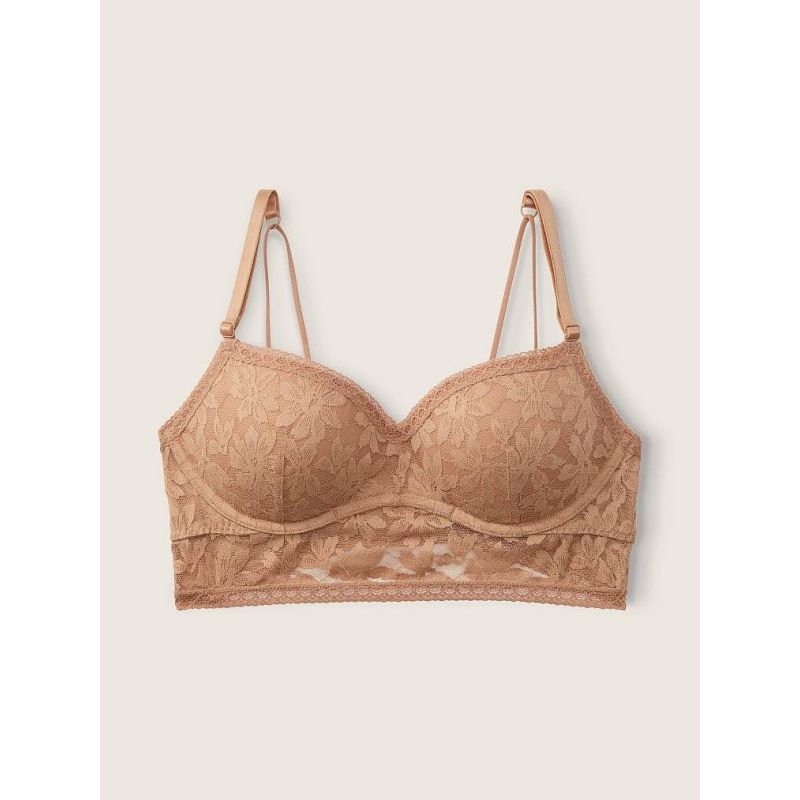 Бюстгальтер бралет Lace Push-Up Bralette Mocha Latte