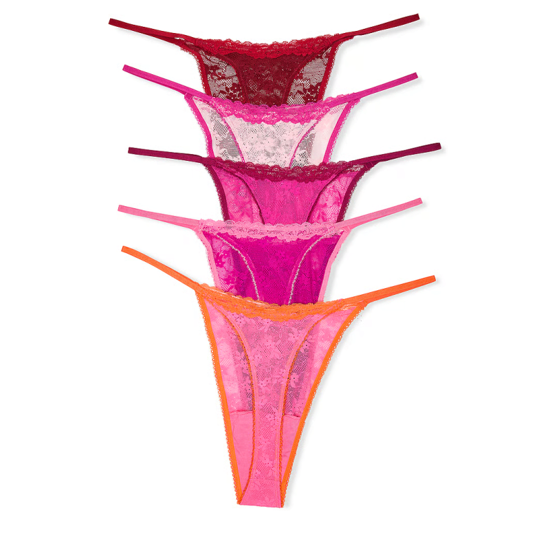 Набір трусиків 5-Pack Lacie String Thong Panties Multi VS