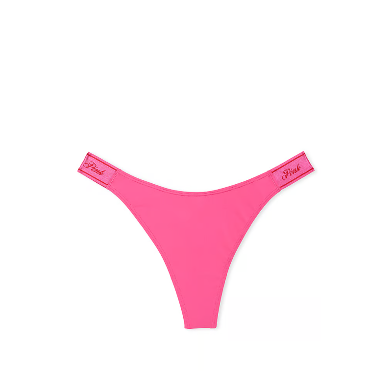 Трусики Logo Micro High-Leg Thong Panty Carmine Rose