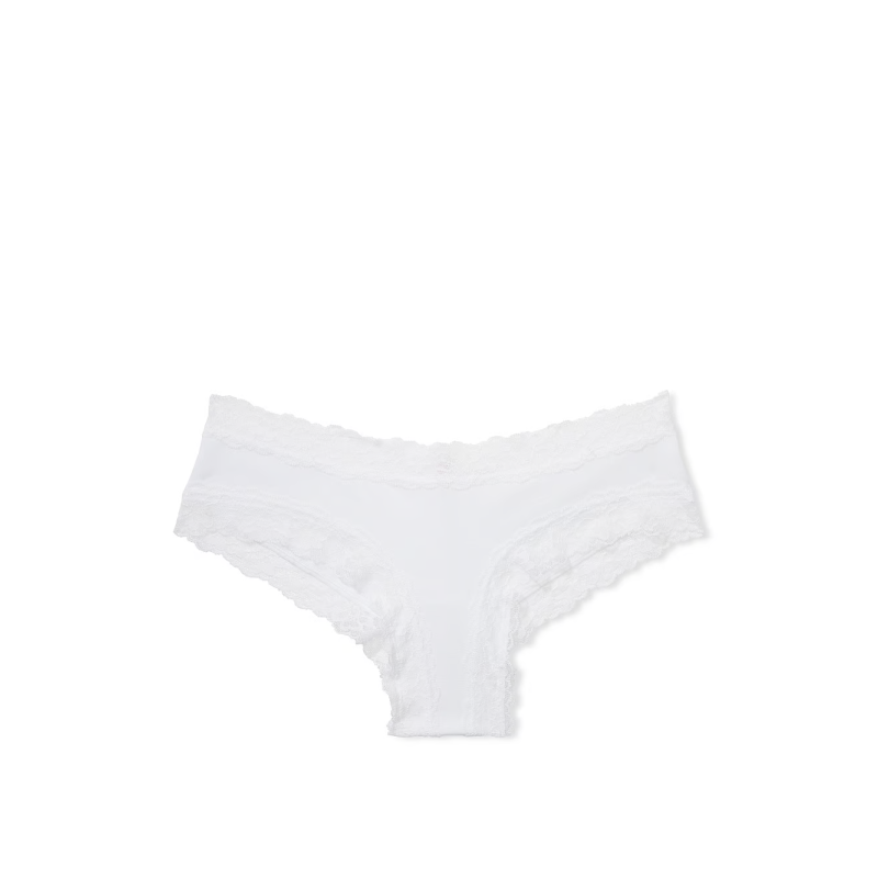 Жіночі трусики Lace Waist Cotton Cheeky White