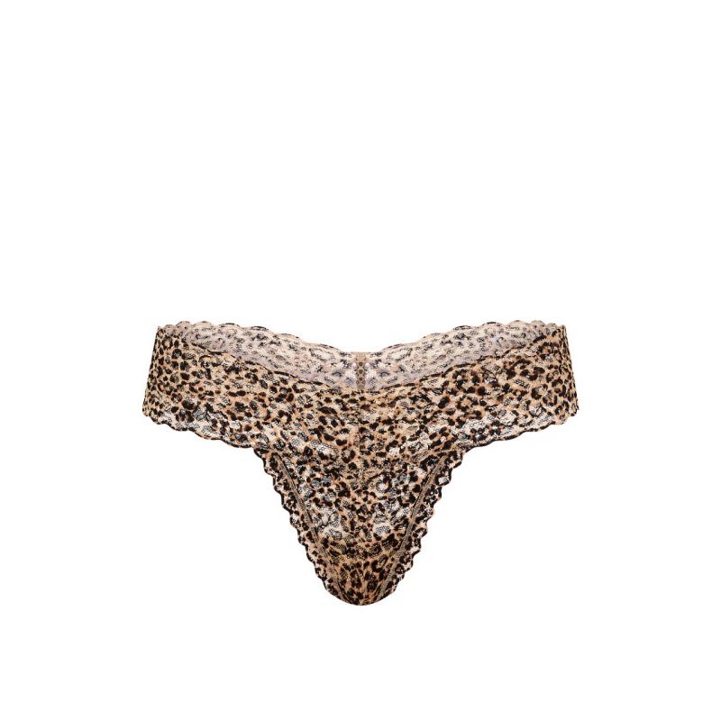 Трусики The Lacie Lace Thong Panty Leopard
