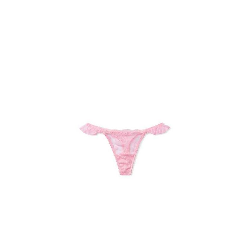 Трусики Butterfly Lace Ruffle Thong Pink