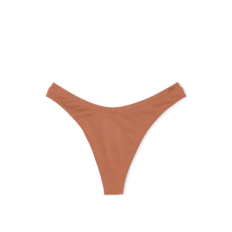 Трусики Seamless High-Leg Thong Panty Caramel