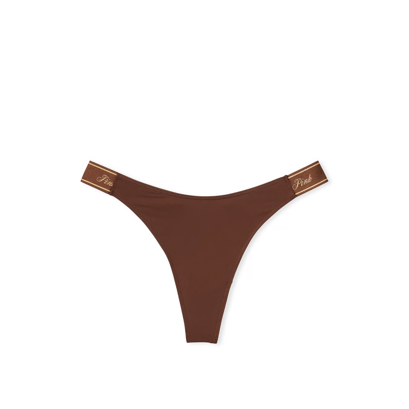 Трусики Logo Micro High-Leg Thong Panty Ganache