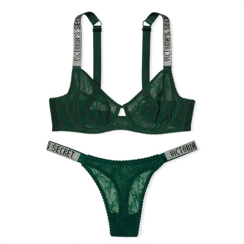 Комплект The Fabulous Full Cup Bra Green & Thong Panty