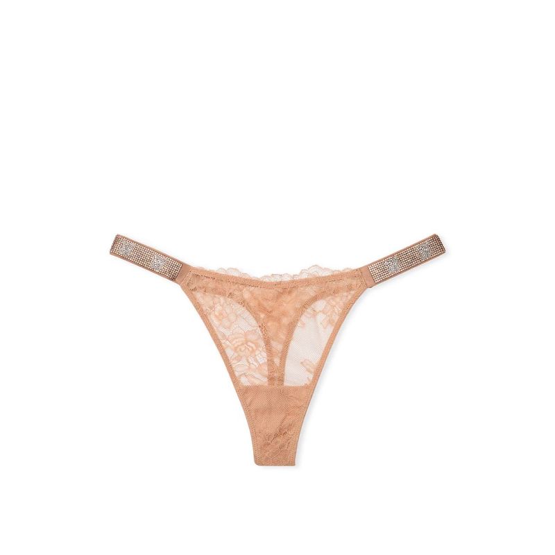 Трусики Shine Strap Thong Panty Praline