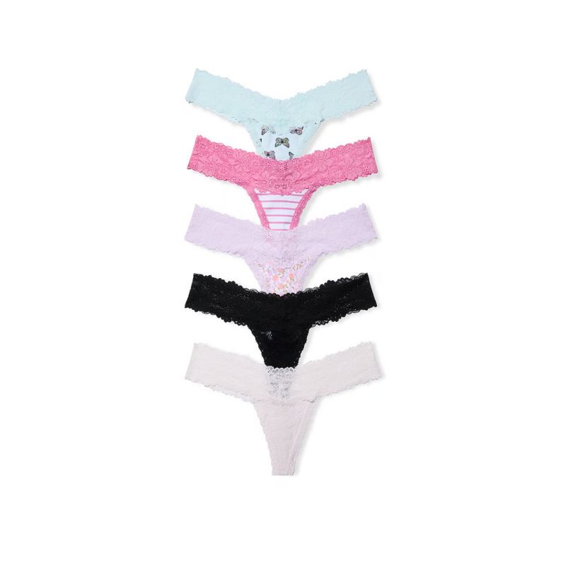 Набір трусиків 5-Pack Lace Thong Panties Mix Blue