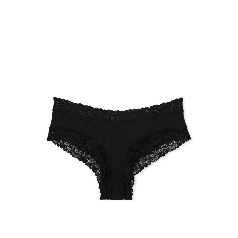 Трусики Wink Lace-Trim Cheeky Panty Black