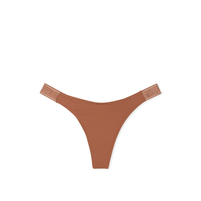 Трусики Logo Micro High-Leg Thong Panty Caramel