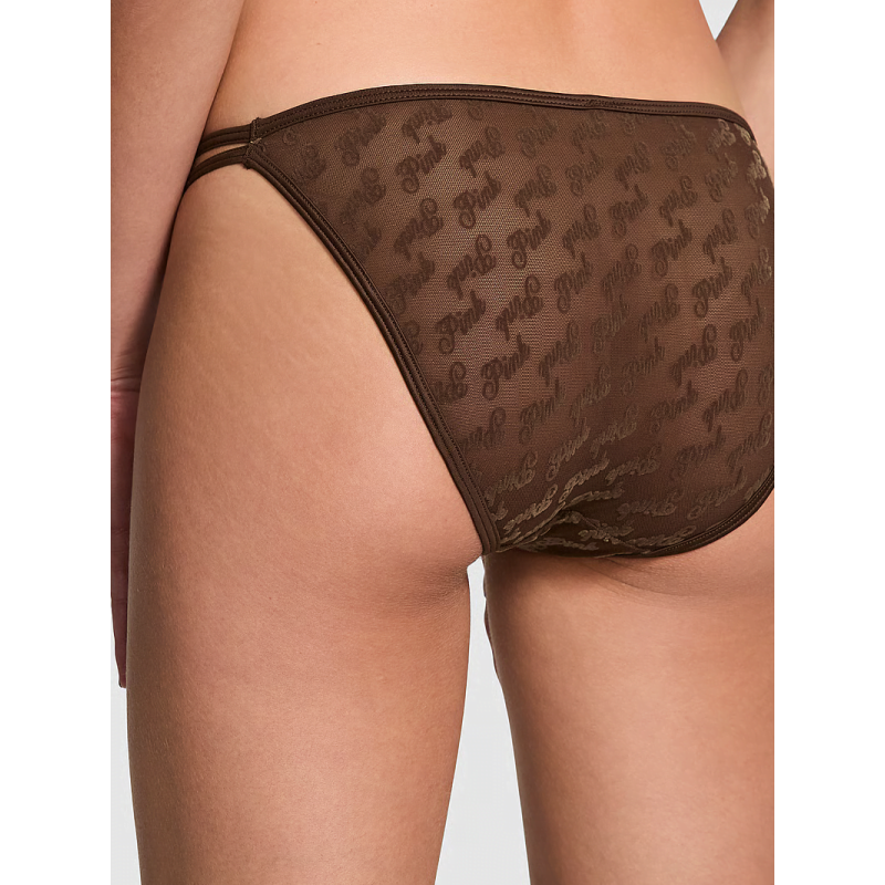 Трусики Logo Mesh Strapy Cheeky Panty Ganache VS