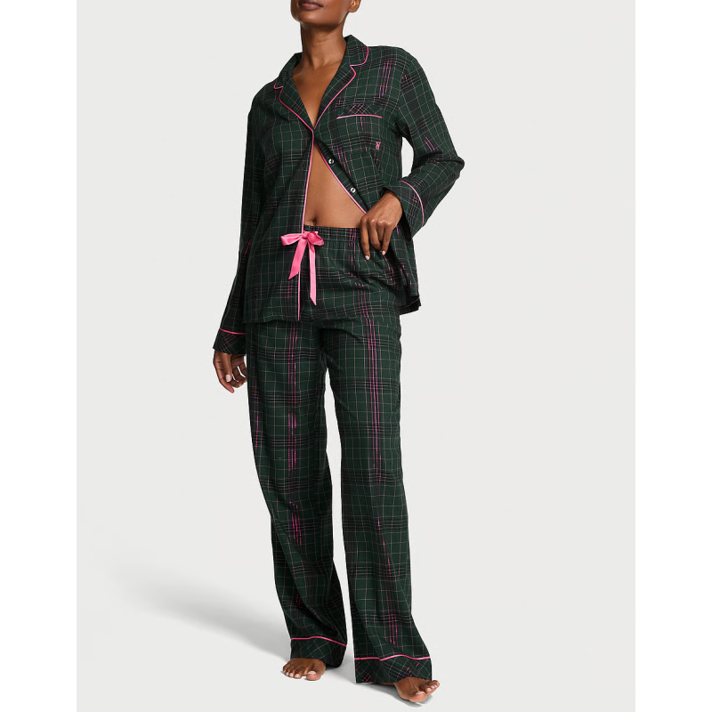 Піжама Flannel Long Pajama Set Clover Green VS