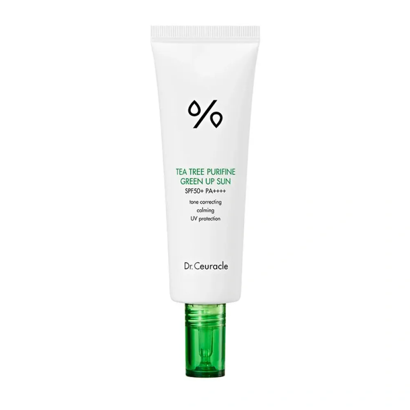 Сонцезахисний крем Tea Tree Purifine Green Up Sun SPF 50+ Dr. Ceuracle