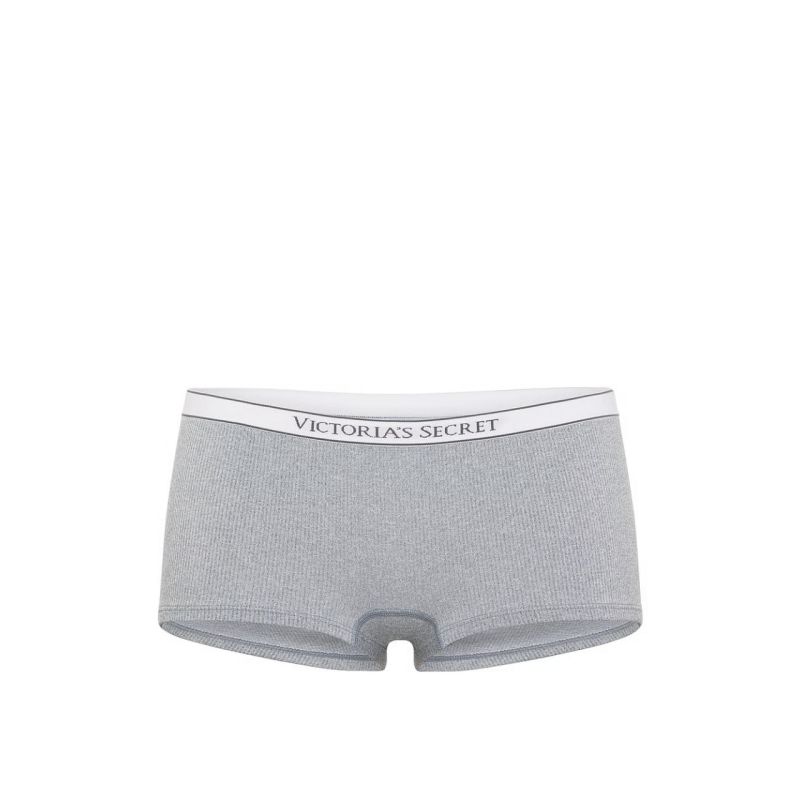 Трусики Seamless Logo Rib Boyshort Panty Grey