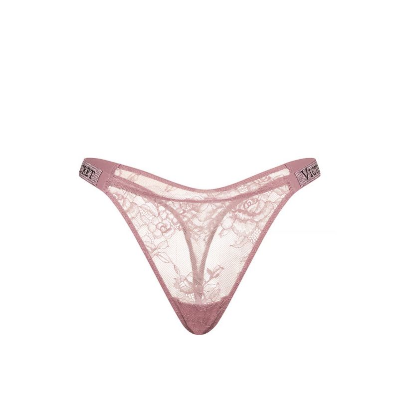 Трусики Shine Strap Lace Thong Panty Dusk Rose