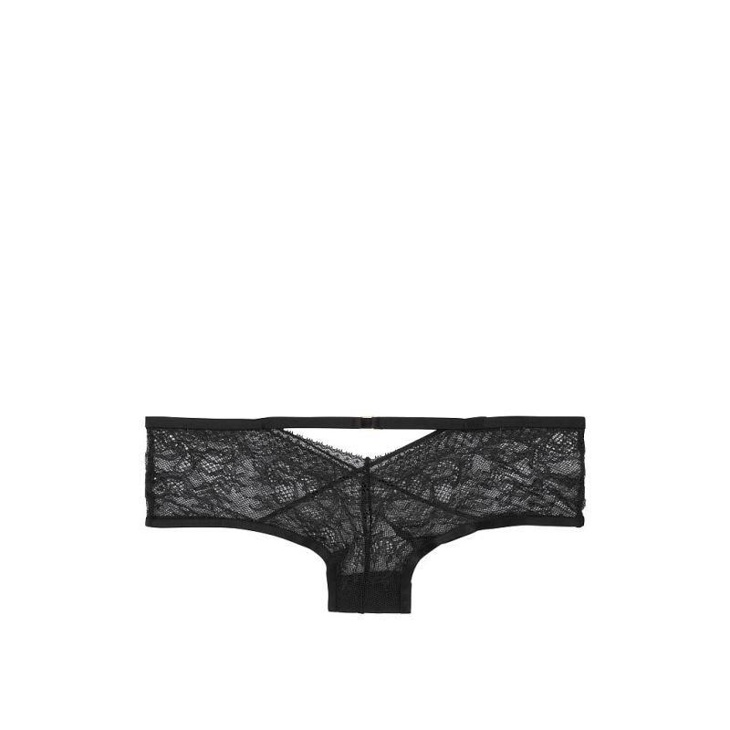 Трусики Very Sexy Sheer Mesh & Lace Cutout Cheeky Panty Black