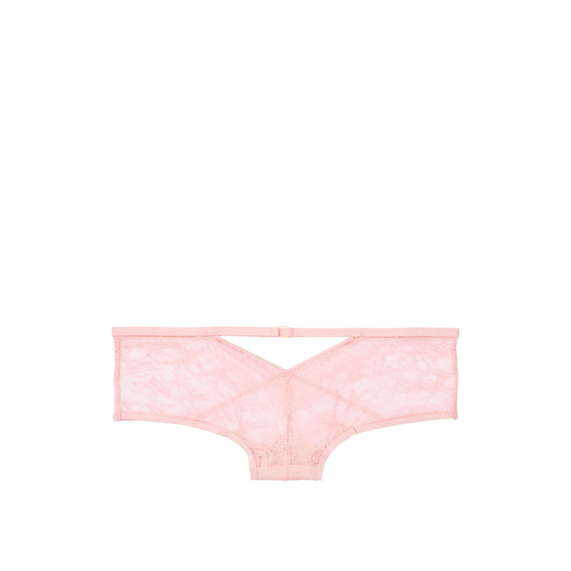 Трусики Very Sexy Sheer Mesh & Lace Cutout Cheeky Panty Light Pink