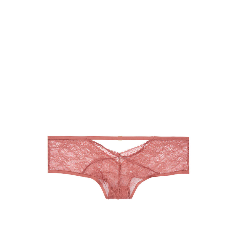 Трусики Very Sexy Sheer Mesh & Lace Cutout Cheeky Panty Brown