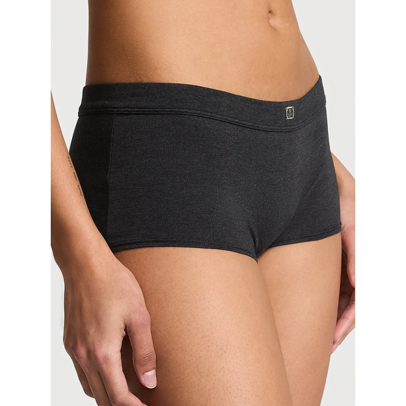 Трусики Logo Cotton Boyshort Panty Heather Black VS