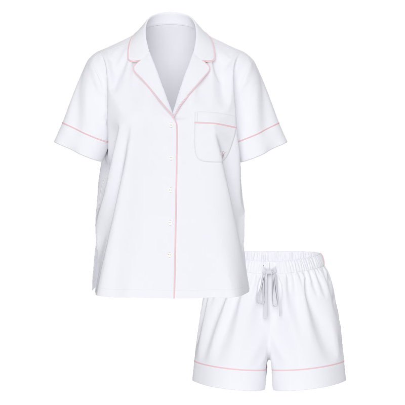Піжама Cotton Short Pajama Set White