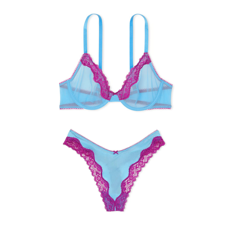 Комплект білизни Tease Unlined Demi Bra Bikini Blue