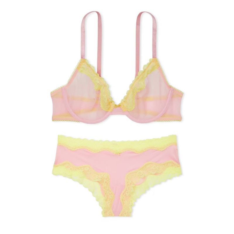 Комплект Tease Unlined Demi Bra Pretty Blossom & Cheeky Panty