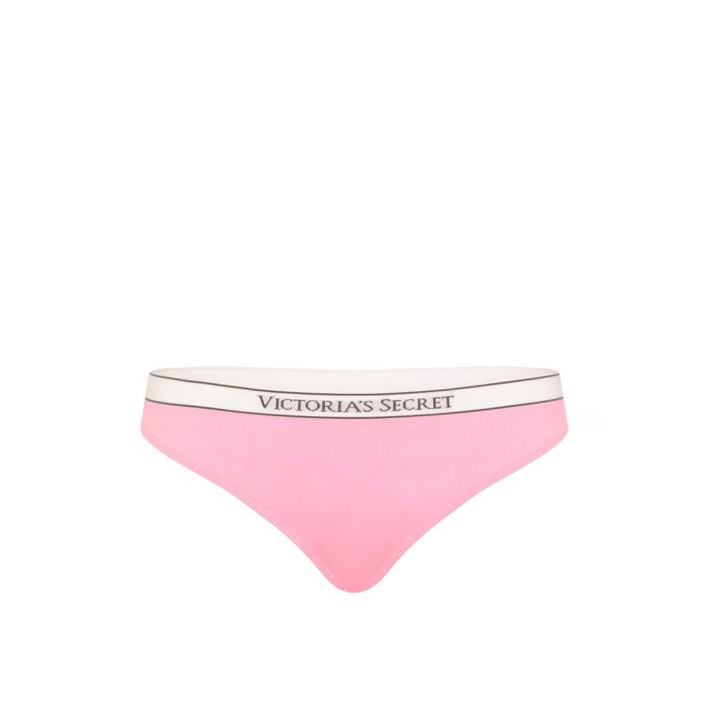 Трусики Seamless Logo Rib Thong Panty Victoria Pink