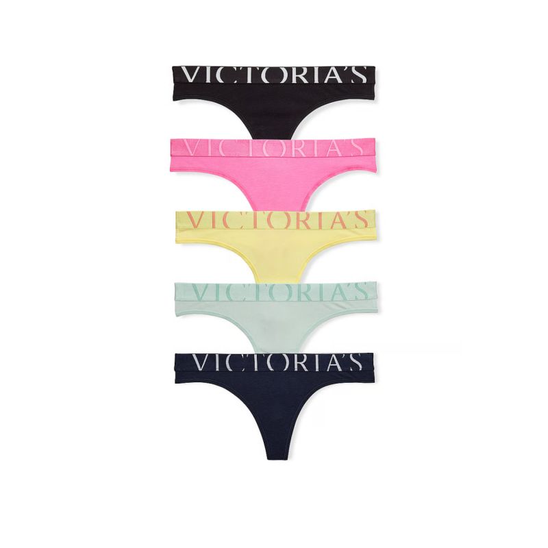 Набір трусиків 5-Pack Exploded Logo Cotton Thong Panties