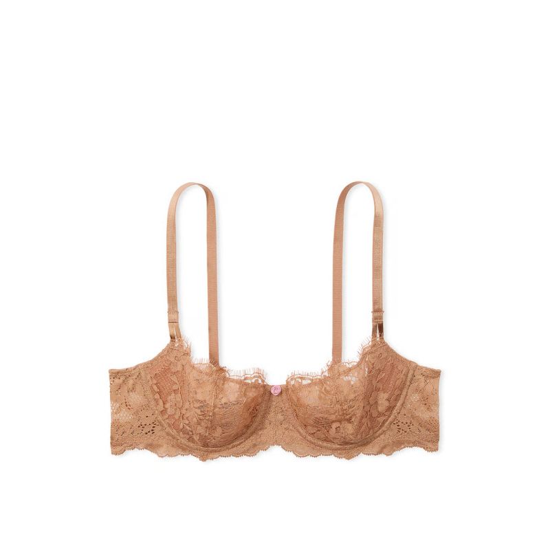 Бюстгальтер Dream Angels Wicked Unlined Lace Balconette Bra Toffee