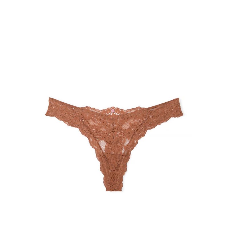 Трусики Dream Angels Lace Thong Panty Caramel