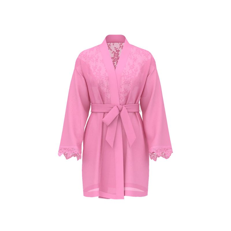 Халат Chiffon & Lace Short Robe Rose