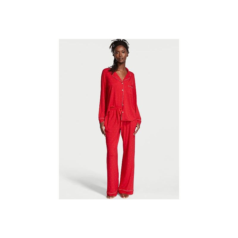 Піжама Modal Long Pajama Set Lipstick Mini Dot